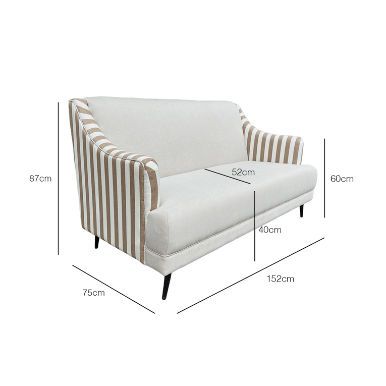 Coastal Designer 2 Seater Sofa