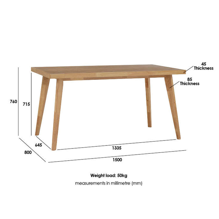 Loft Dining Table - 1.5m