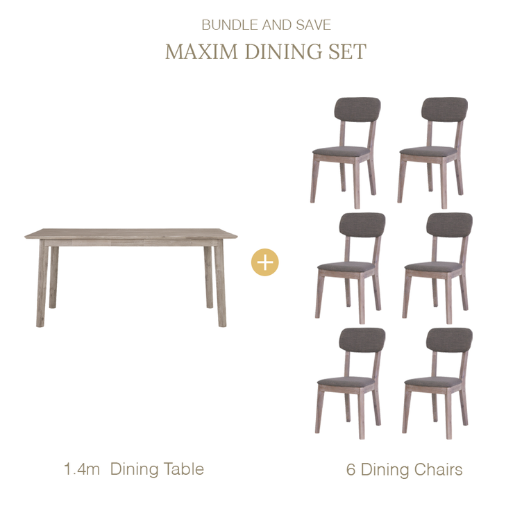 Maxim Dining Set - Dark Grey