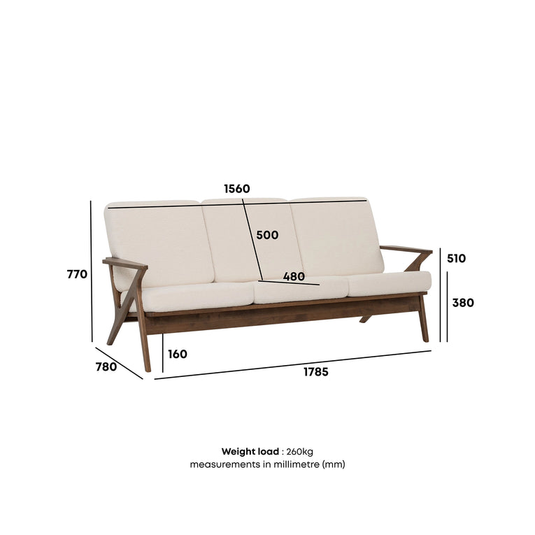 Niko 3 Seater Sofa