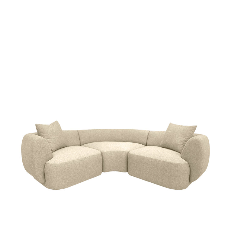 Pebble Corner 4 Seater Sectional Sofa - EcoClean