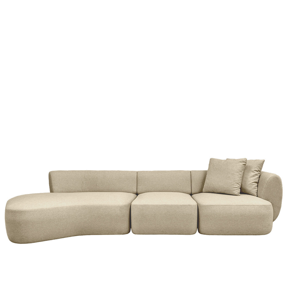 Pebble 4 Seater Chaise Sectional Sofa - EcoClean