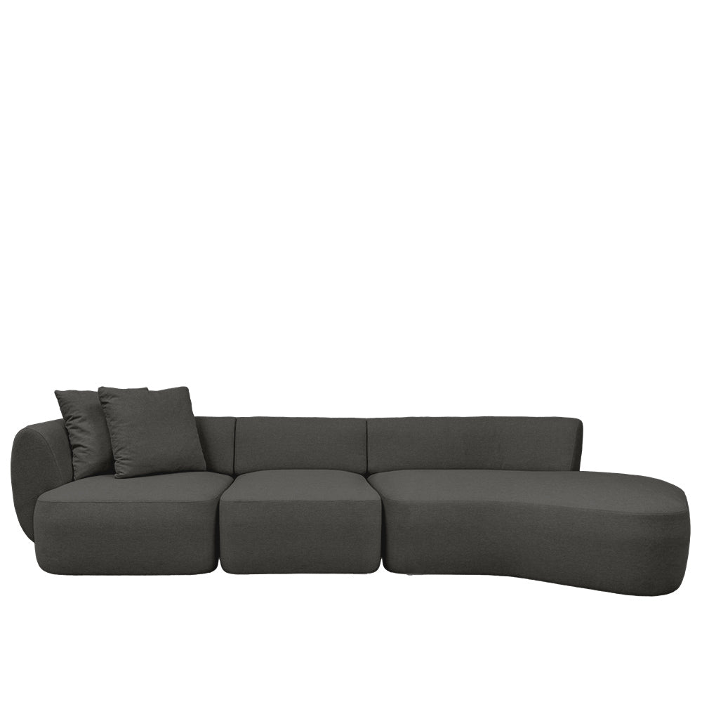 Pebble 4 Seater Chaise Sectional Sofa - EcoClean