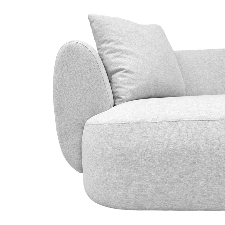 Pebble Corner 4 Seater Sectional Sofa with Ottoman - EcoClean