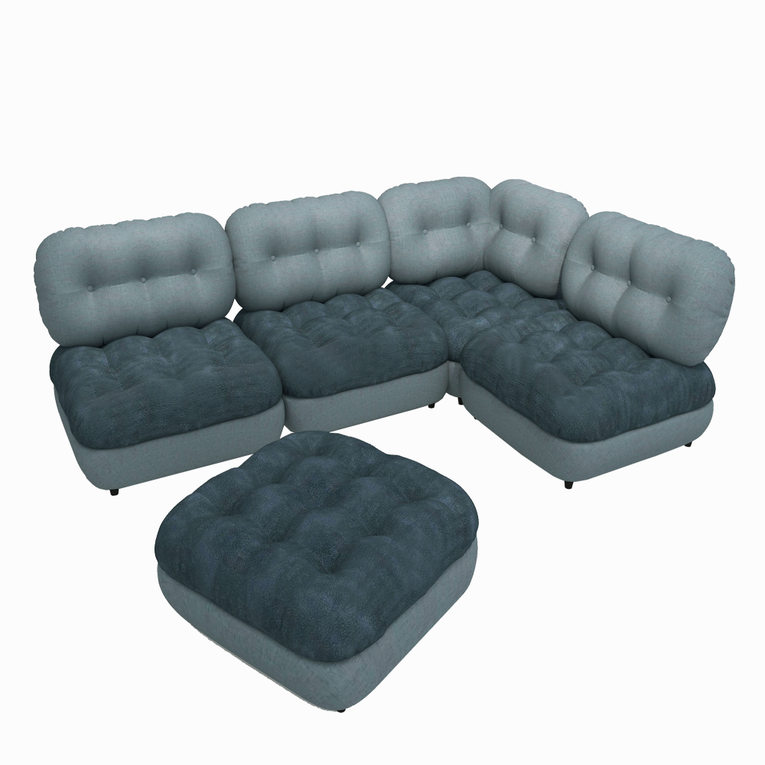 Marlow Chaise Sectional Sofa With Ottoman