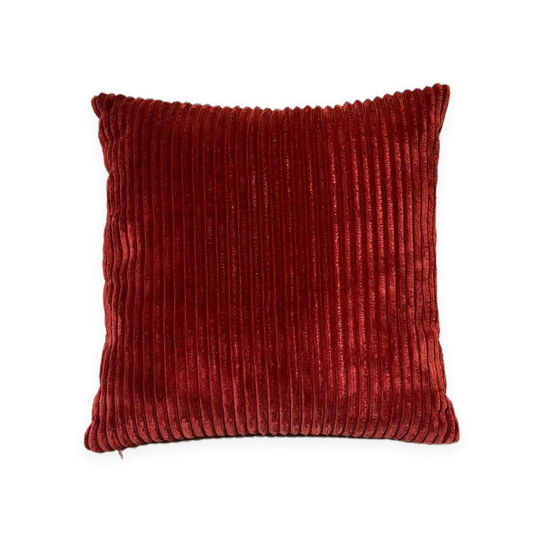 Red Ribbed Cushion