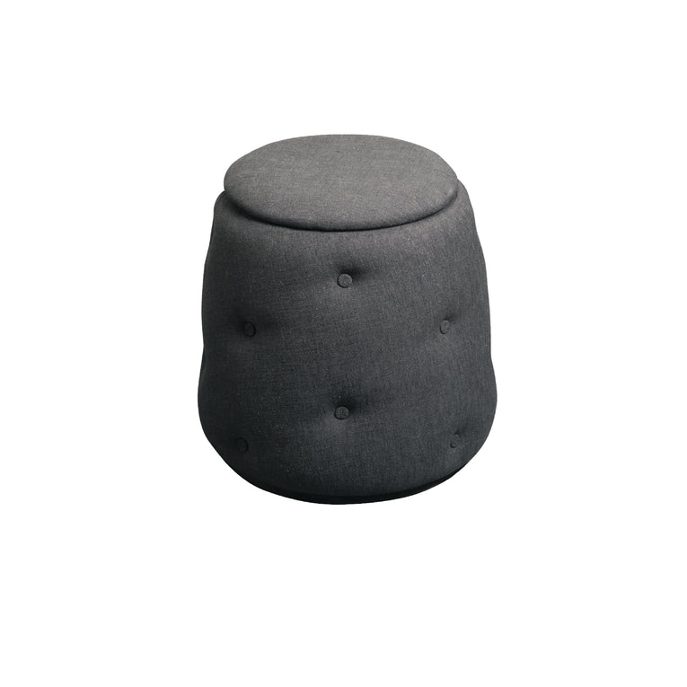 Philos Beauty Stool with Storage - Grey