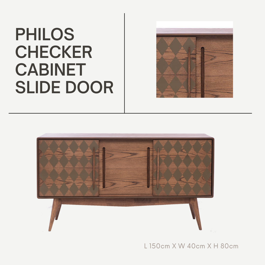 Philos Checker Cabinet Slide Door