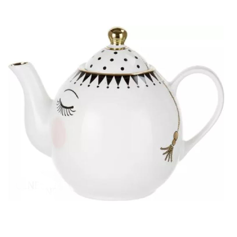 Ms Etoile - Ceramic Teapot with Closed Eyes
