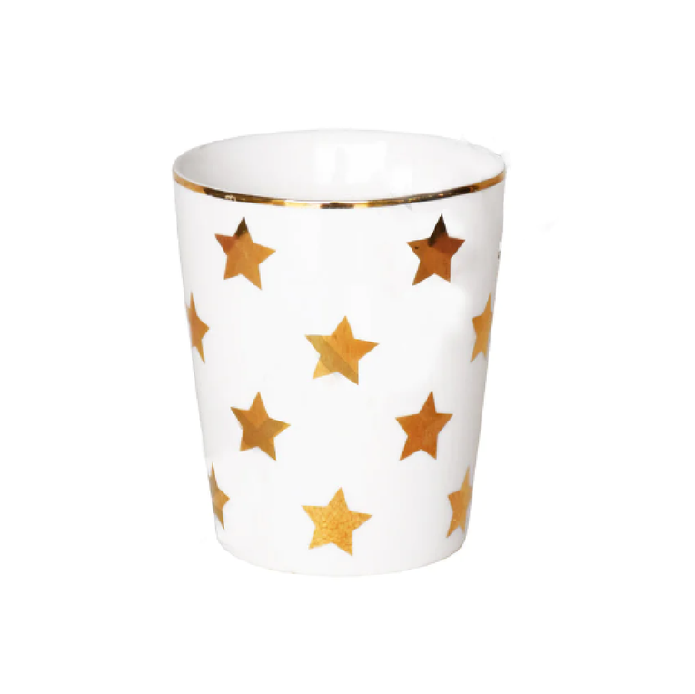 Ms Etoile - Ceramic Mug "White With Gold Stars"