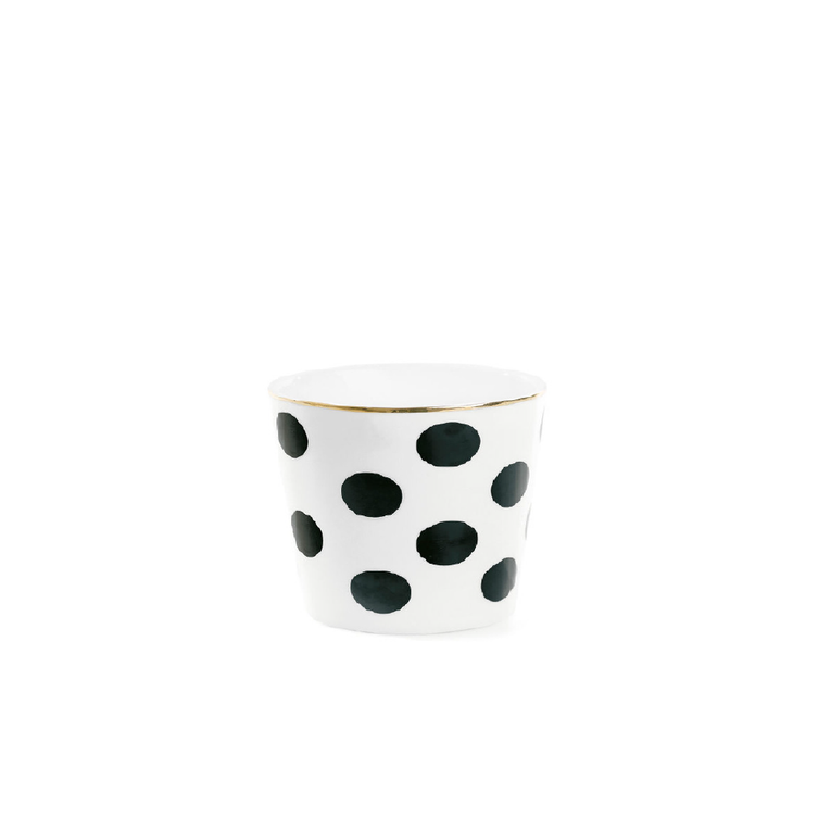 Ms Etoile - Ceramic Mug with Black Polka Dots