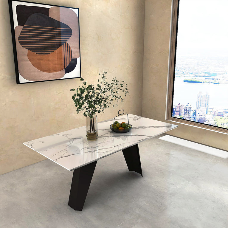 Wedge Marble Dining Table