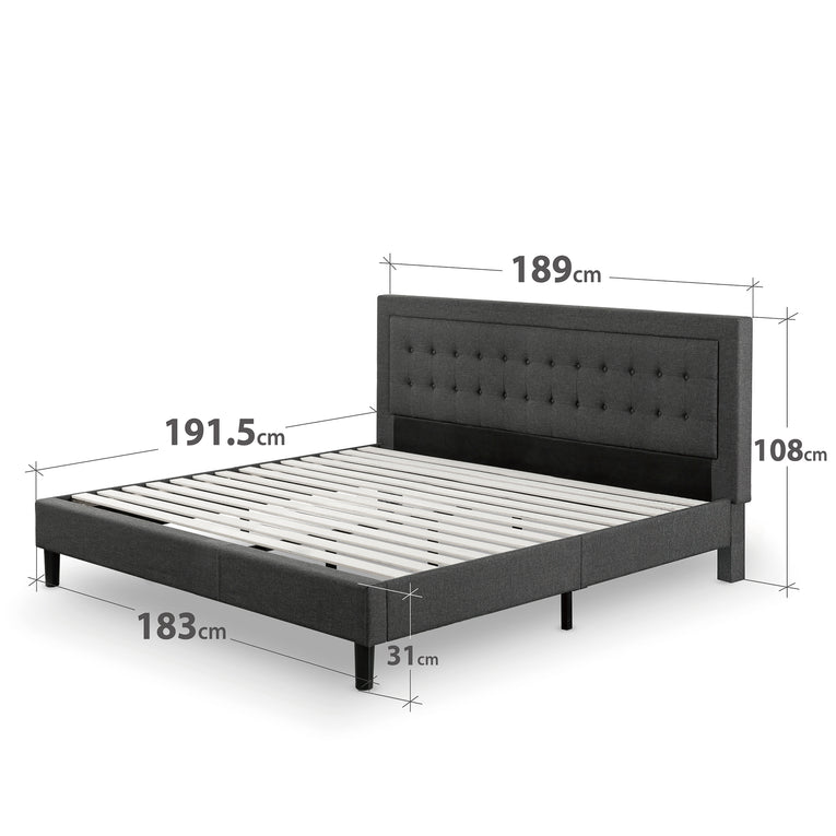 Zinus Dachelle Fabric Upholstered Bed Frame