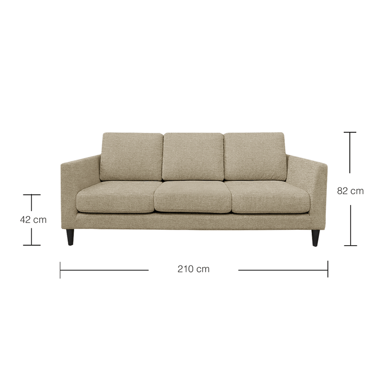 Bonnel 3 Seater Sofa - EcoClean